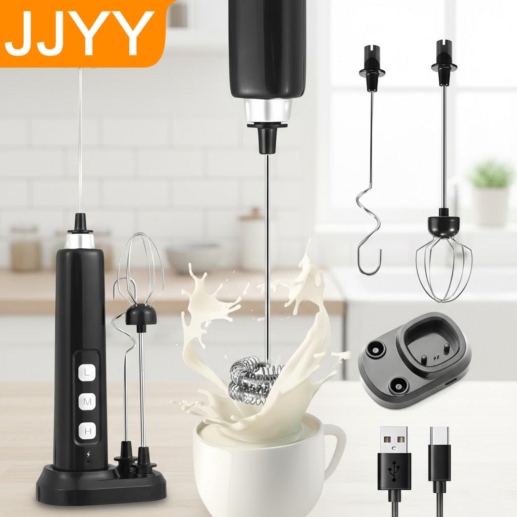 Electric Milk Frother Handheld - Pengaduk Susu Genggam USB Isi Ulang