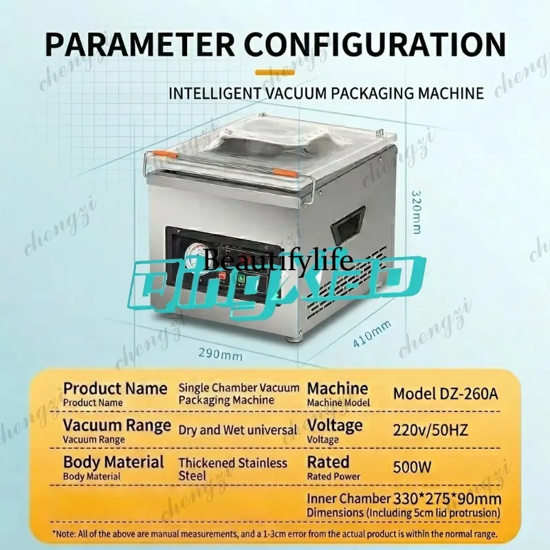 Food Vacuum Sealer Machine - Mesin Pengemas Vakum Otomatis Komersial K182,