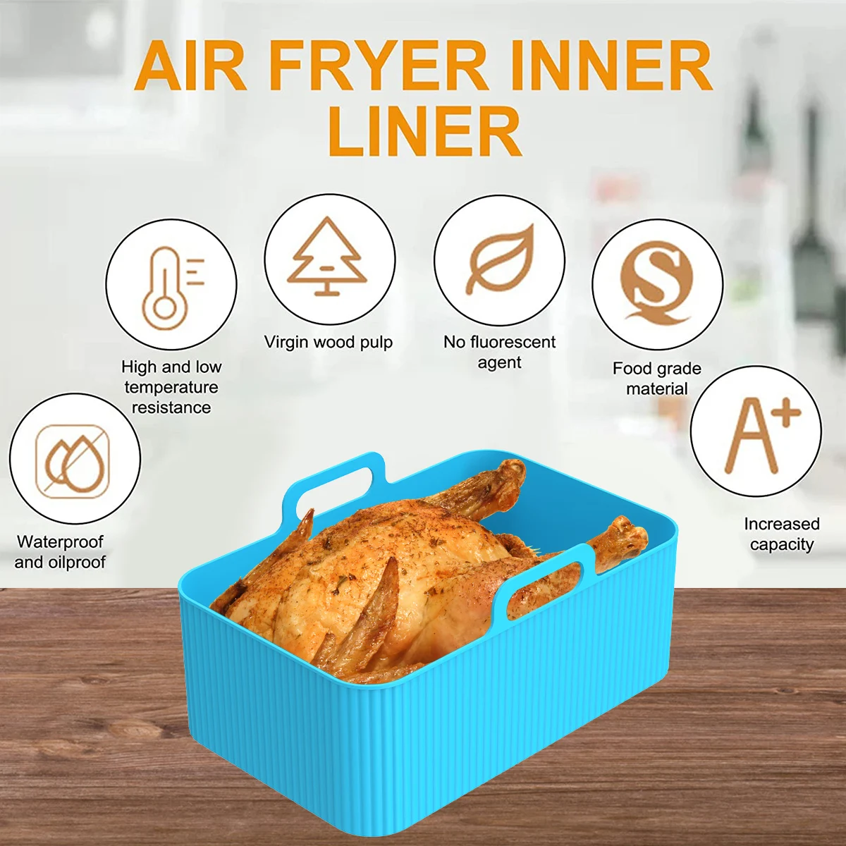 Aksesori dapur penggorengan ud - Air Fryer Silicone Pot Liner ulasan dan harga