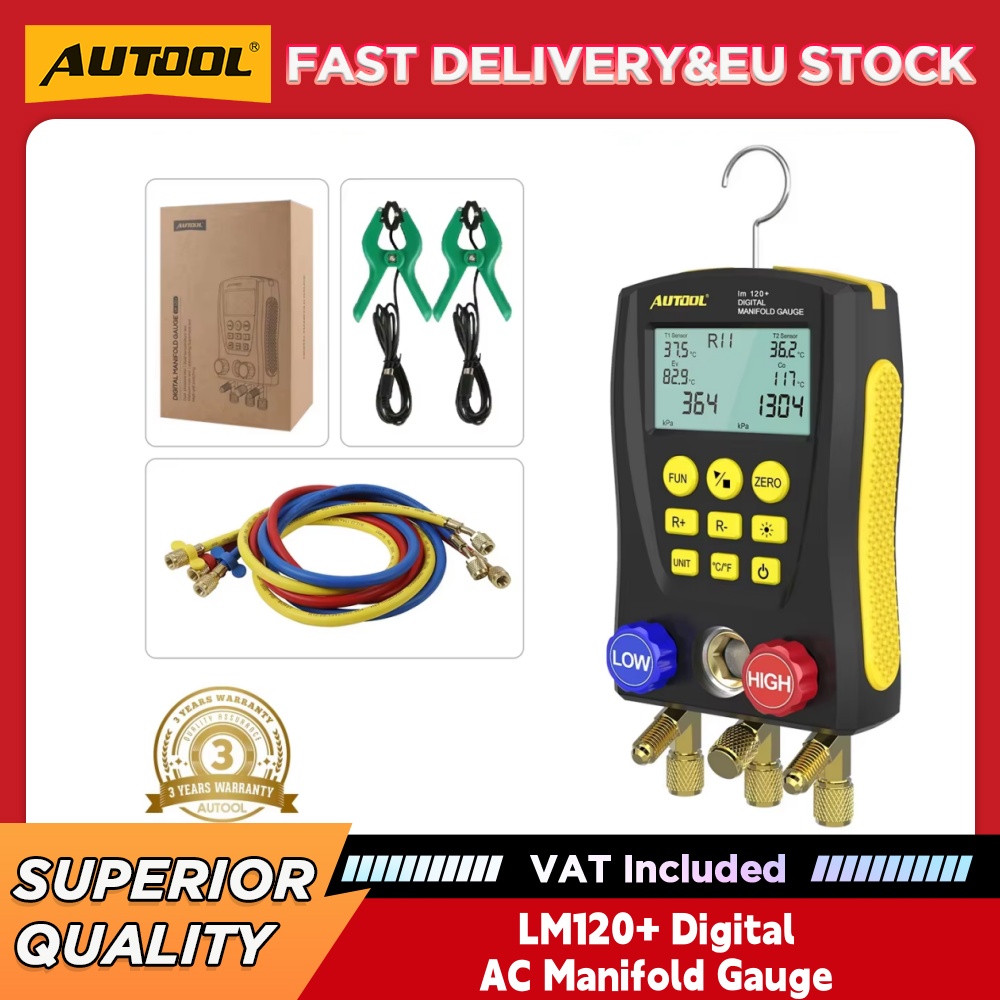 AUTOOL LM120+ Digital AC Manif - Air Conditioners ulasan dan harga