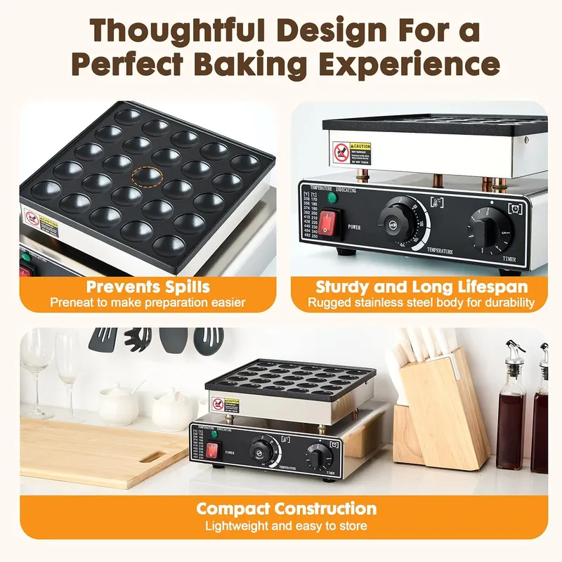Mesin Pembuat Pancake Mini Kom - Mini Waffle Maker Machine ulasan dan harga