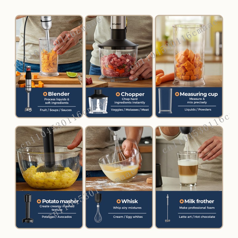 Set Blender Tangan 6-in-1 1200 - Immersion Hand Blender Set ulasan dan harga