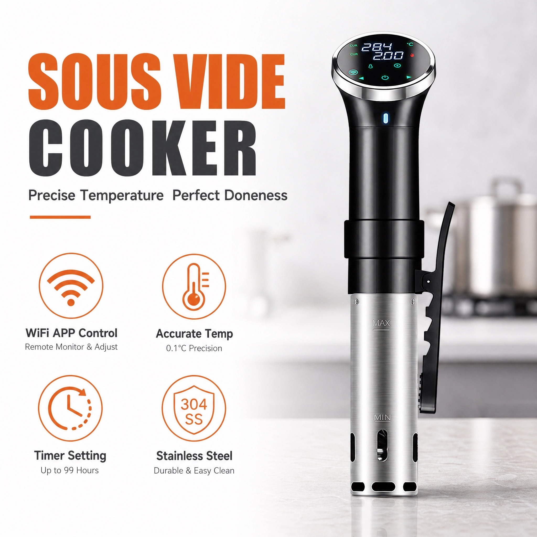 Alat Masak Sous Vide dengan Wi - Digital Sous Vide Precision Cooker ulasan dan harga