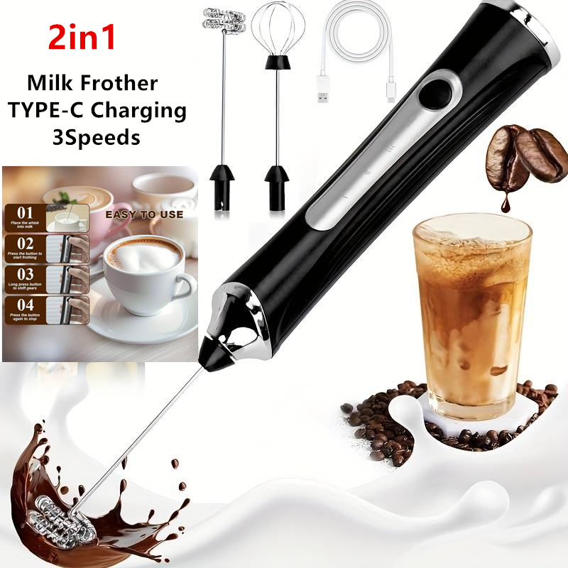 Pengocok Susu Elektrik Nirkabe - Electric Milk Frother Handheld ulasan dan harga