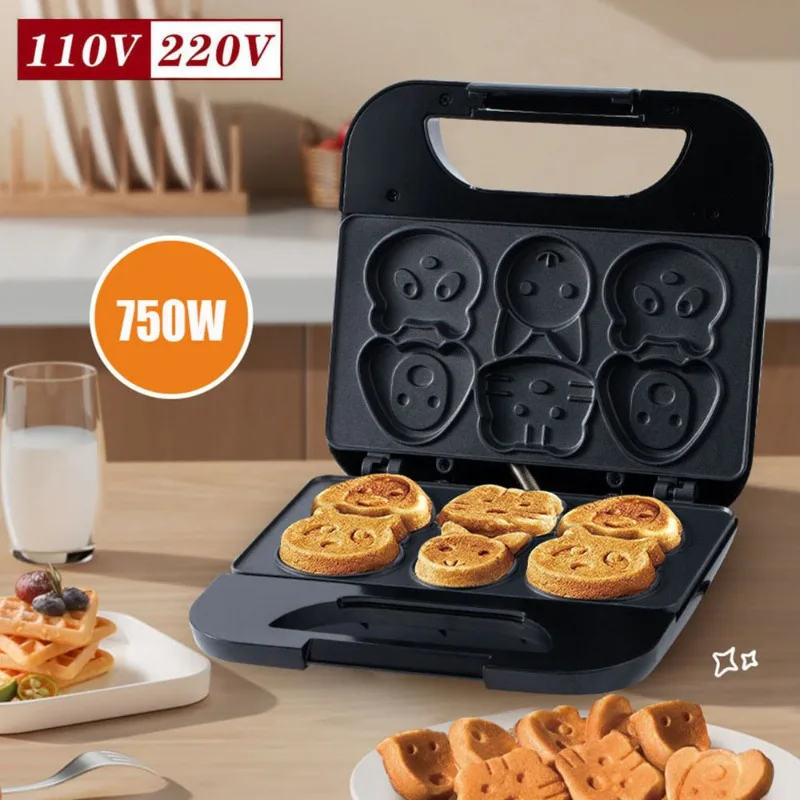 Mesin Biskuit Kartun Rumah Tan - Mini Waffle Maker Machine ulasan dan harga